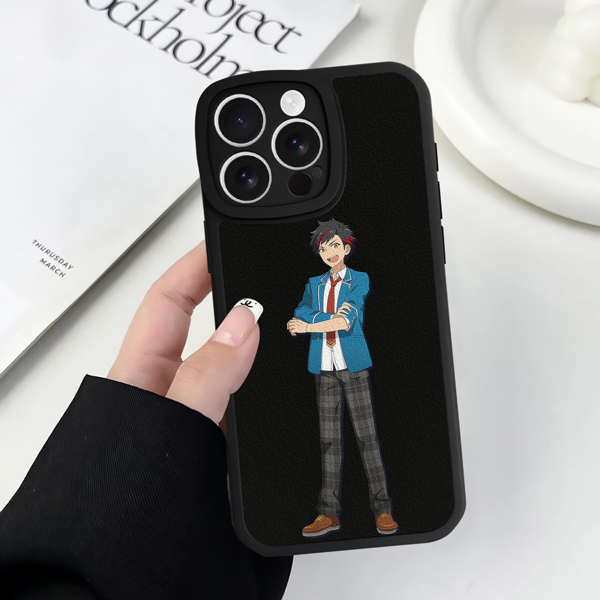 （画像用） あんさんぶるスターズ! Ensemble Stars 【iPhone 16シリーズ対応】シリコンスマホケース（レザー調） 材質：シリコン
